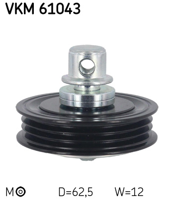 Belt Tensioner, V-ribbed belt - VKM 61043 SKF